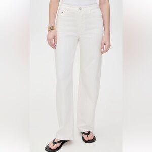 NWT Parke Classic Straight Jeans in White size 26
